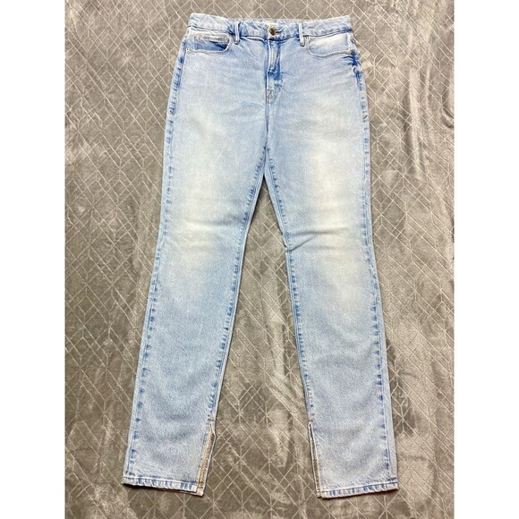 Good American Split Hem GCISO62T 1267 Women's High-Rise Stretch Jeasn Size 12/31 - Picture 2 of 13